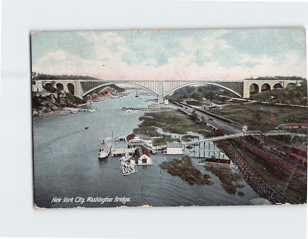 Postcard Washington Bridge New York City New York USA