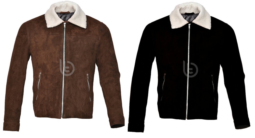 THE WALKING DEAD RICK GRIMES BLACK BROWN ANDREW LINCOLN SUEDE LEATHER JACKET