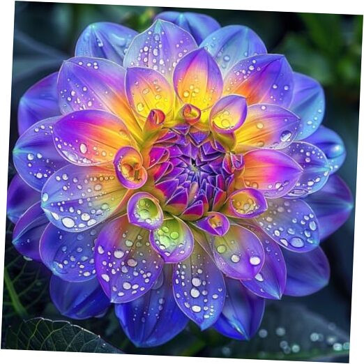 5D Flower Diamond Painting Kits - DIY Diamond Art Kits for Adults Plant, Full