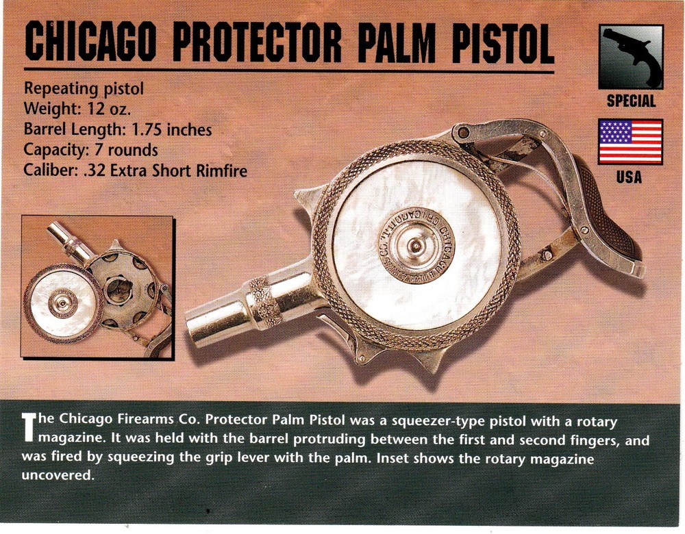 Chicago Palm Protestor Pistol Classic Firearms Photo Card u