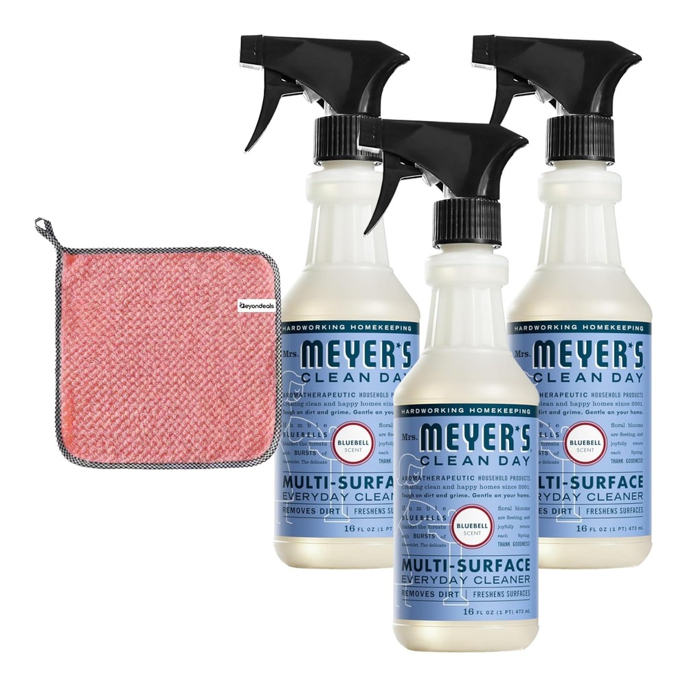 MRS. MEYER'S CLEAN DAY Purpose Cleaner Spray, 16 Fl Oz, Bundled With Cleaning...