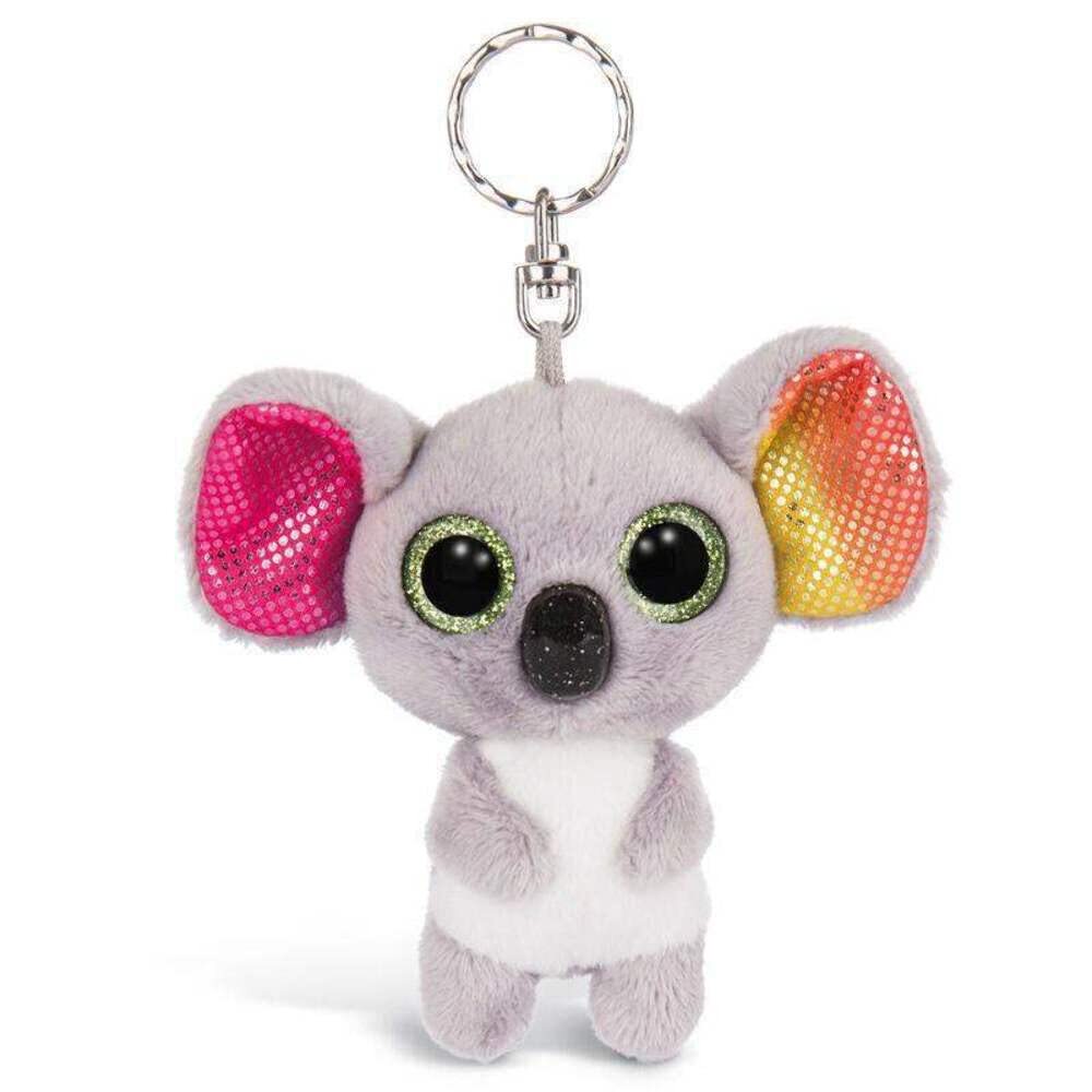 NICI 46310 Glubschis Keyring Koala Miss Crayon 9cm, Grey/Multi-coloure
