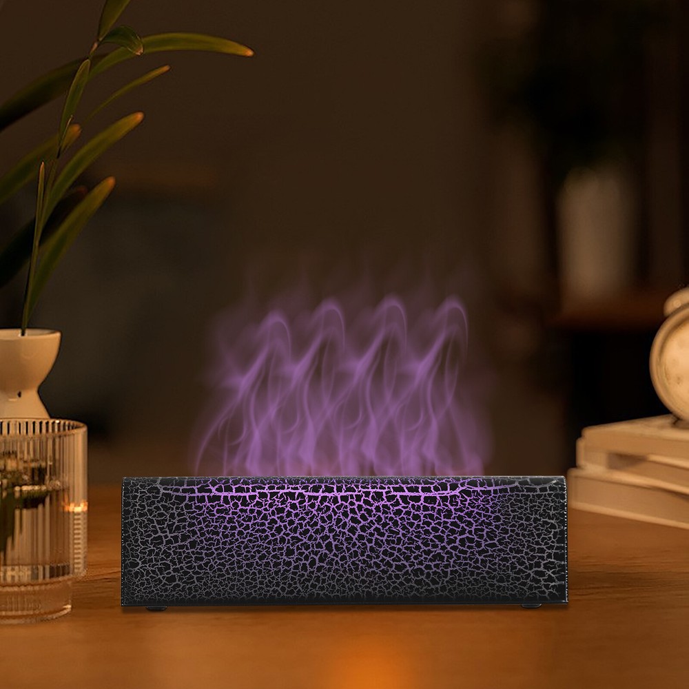 7-Color LED Aromatherapy Diffuser with Flame Effect & Fragrance Booster  