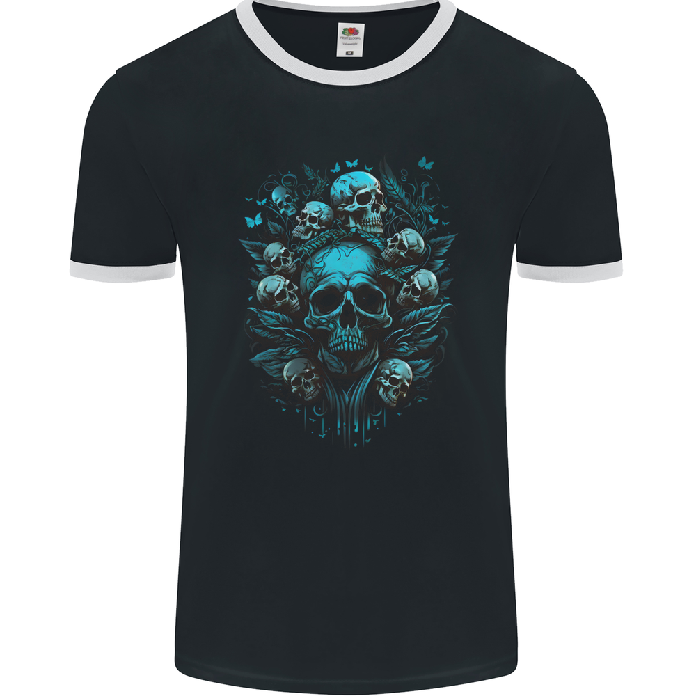 Skull Tree Gothic Heavy Metal Rock Music Biker Mens Ringer T-Shirt FotL