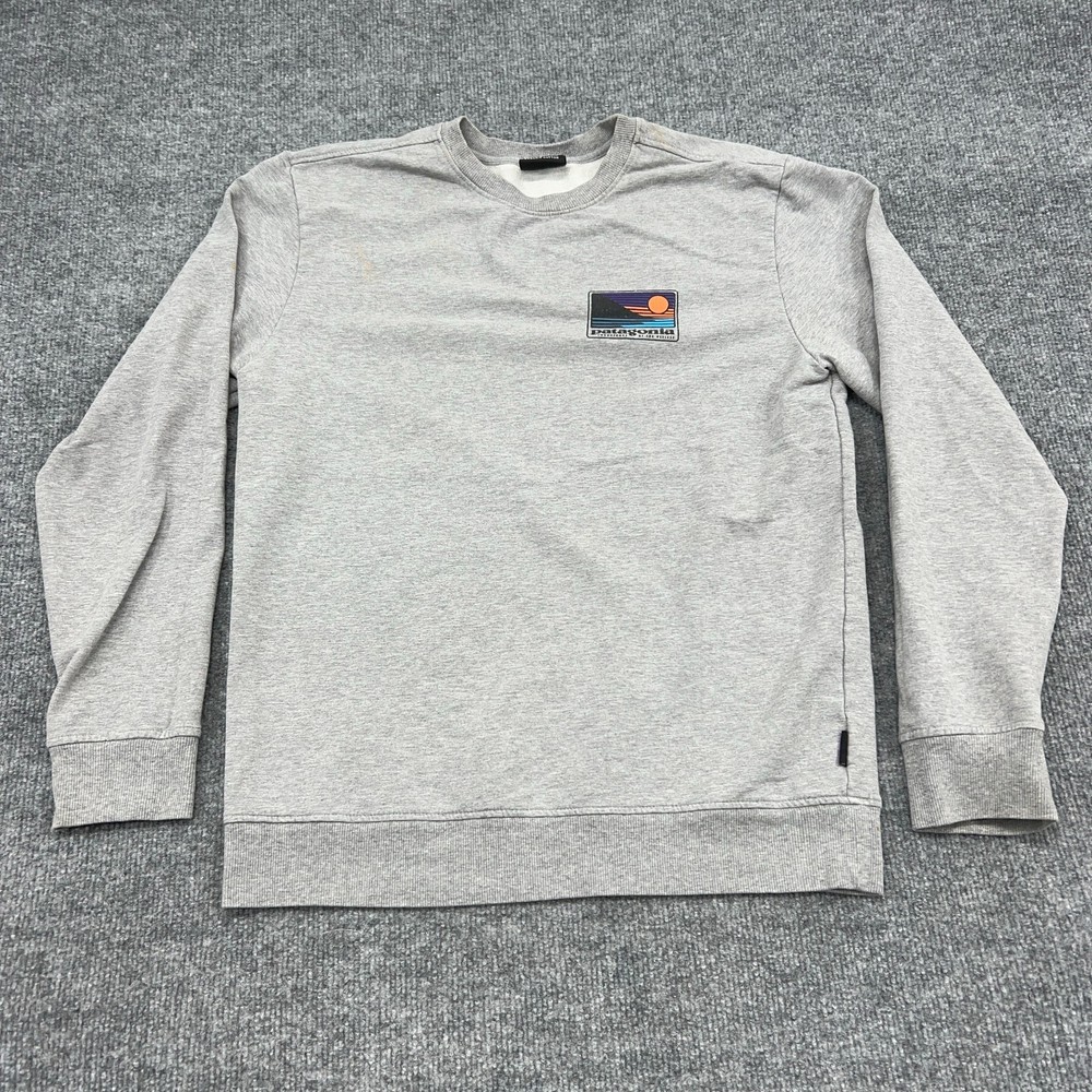 Patagonia Men's M Gray Organic Cotton Midweight Crew Sweatshirt