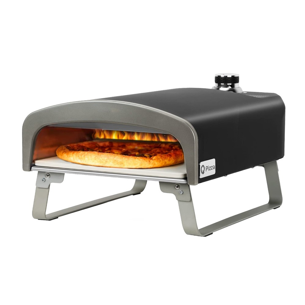 Outdoor Pizza Oven, Portable Gas Pizza Oven with 13x13in Pizza Stone for Outs...