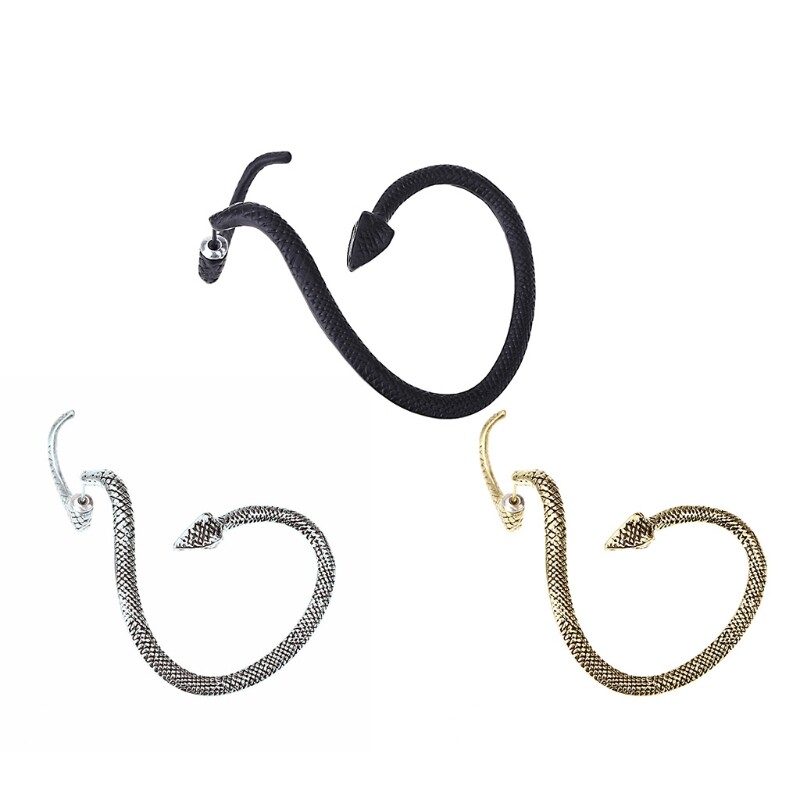 Silver Gold Black Snake Climber Ear Cuff Earrings for Stylish Edge