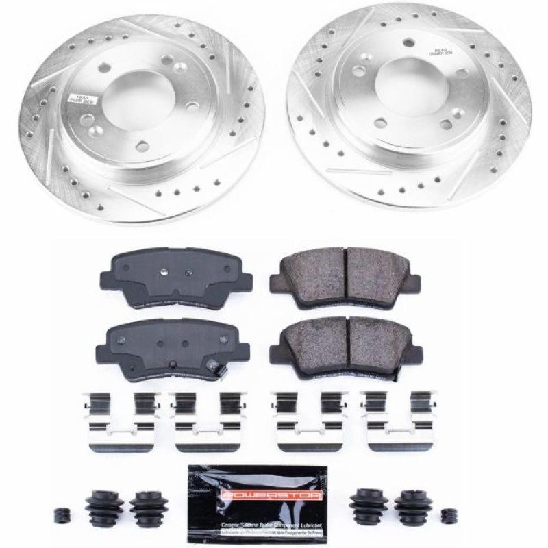 Power Stop Fits 2019 Hyundai Veloster Rear Z23 Evolution Sport Brake Kit