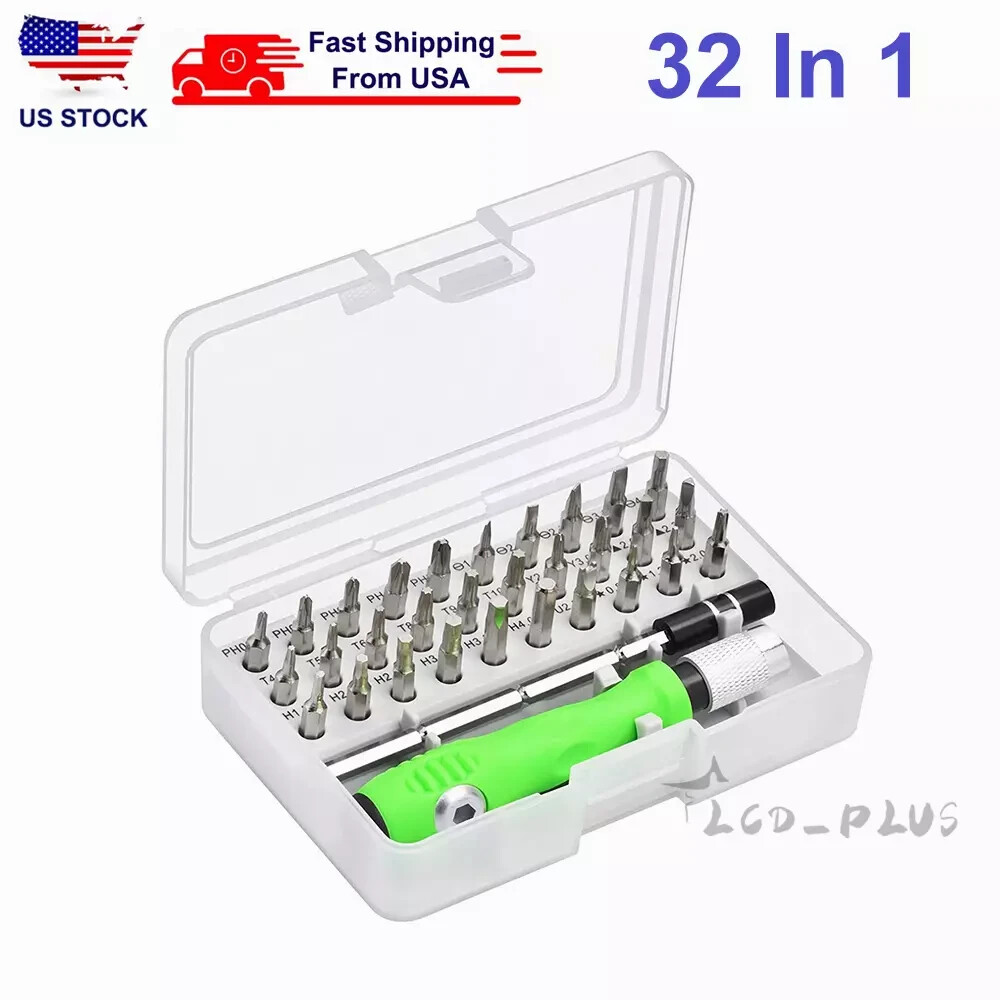 32-in-1 Magnetic Screwdriver Set with Torx Bits for Professional Repairs