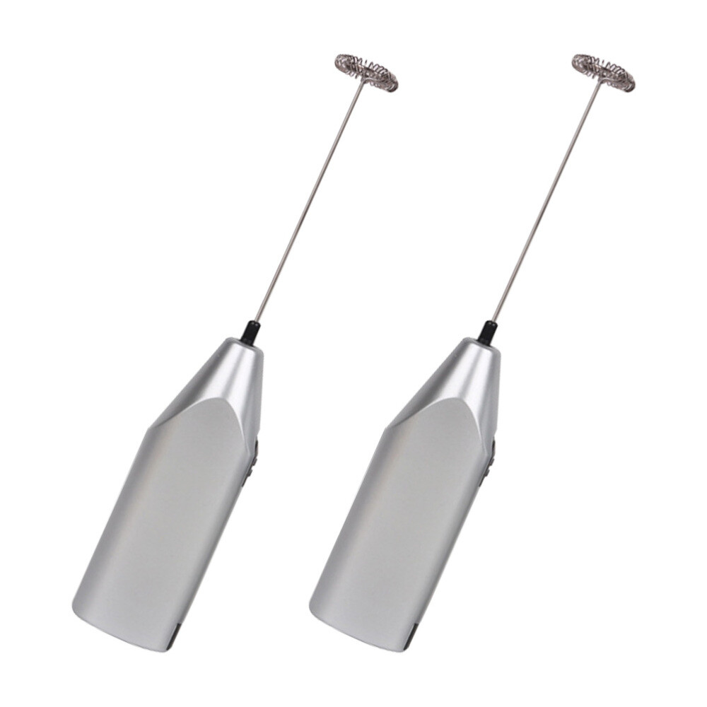 2 Pcs Handheld Egg Mixer Drink Coffee Frother Electric Kitchen