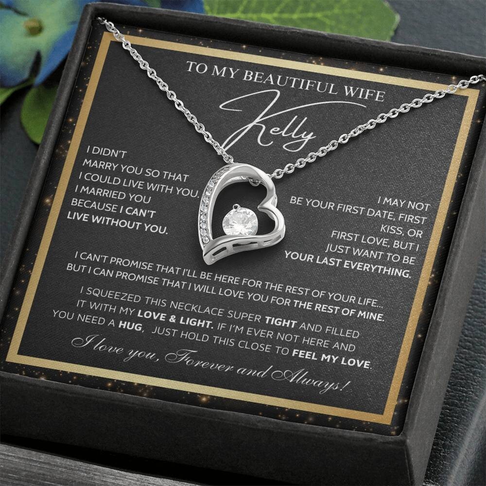 To My Beautiful Wife Necklace From Husband, Jewelry For Women, Birthday Gifts
