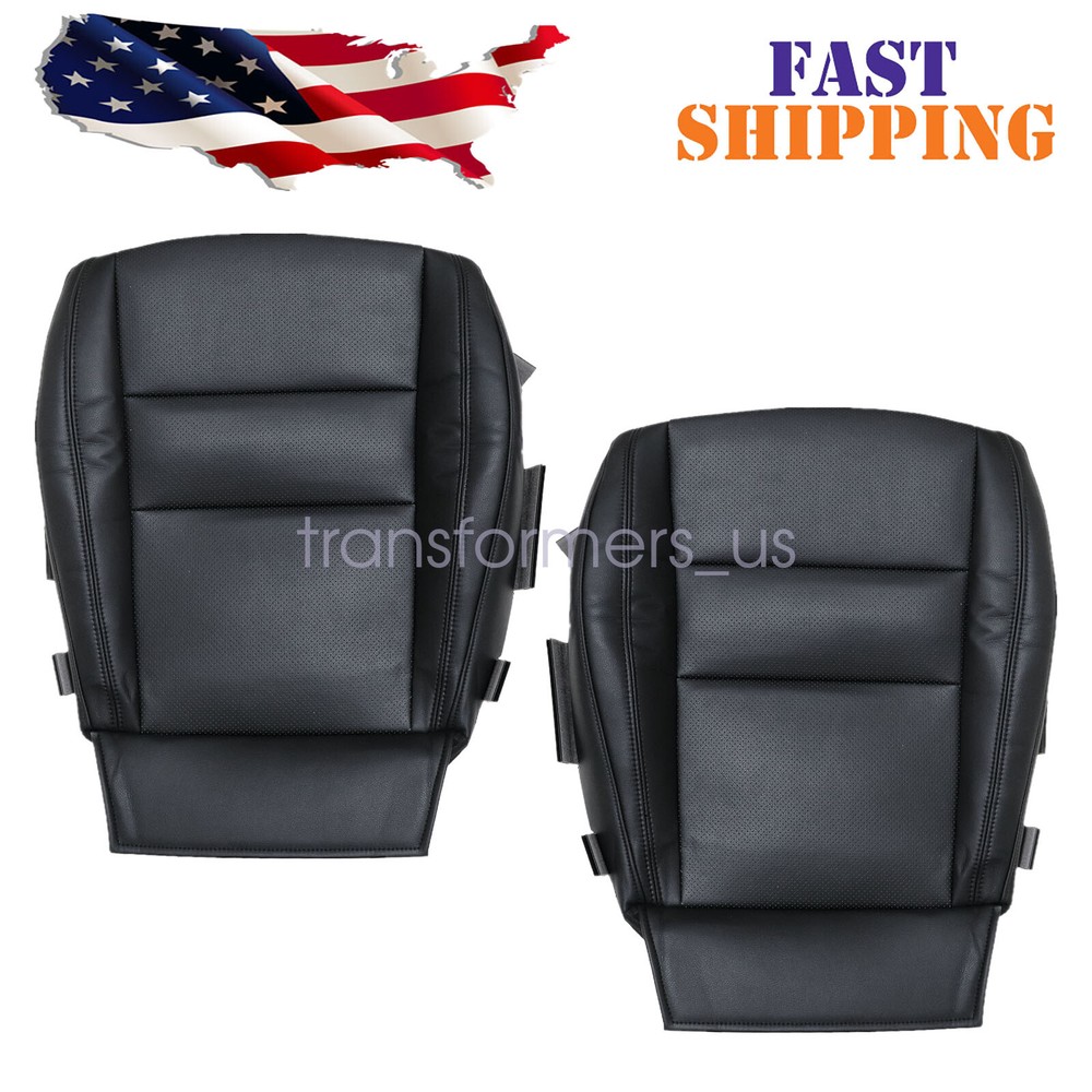 2Pcs For 2011-16 Jeep Grand Cherokee Driver & Passenger Bottom & Top Seat Cover