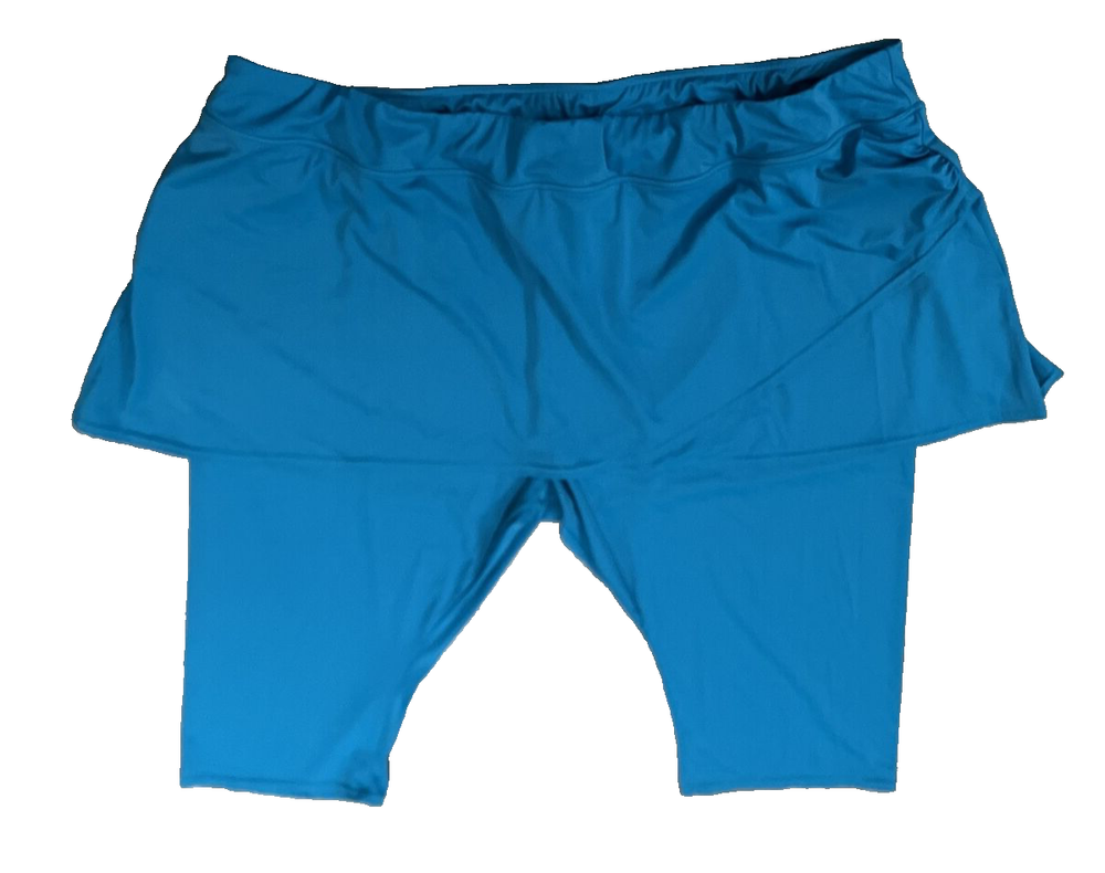 Swimsuits For All Lined Swim Skirt Leggings Womens 34 Teal Blue Green Modest