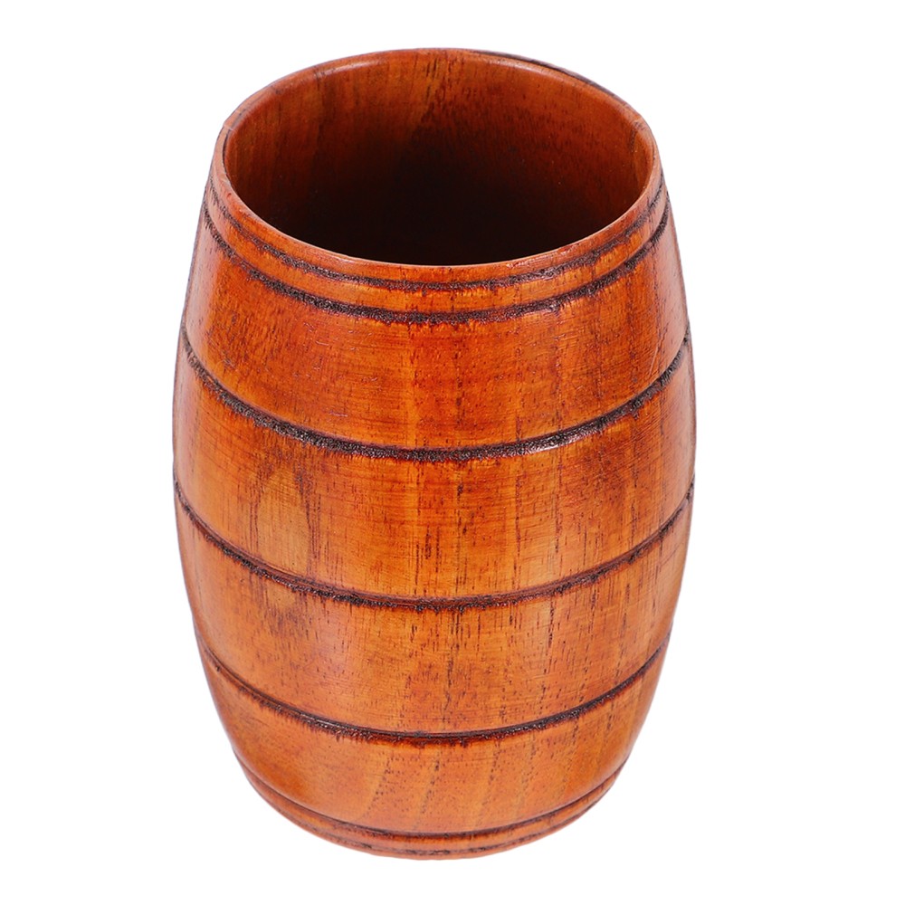 Handcrafted Wooden Beer Mug with Barrel Design for Camping Coffee or Tea  