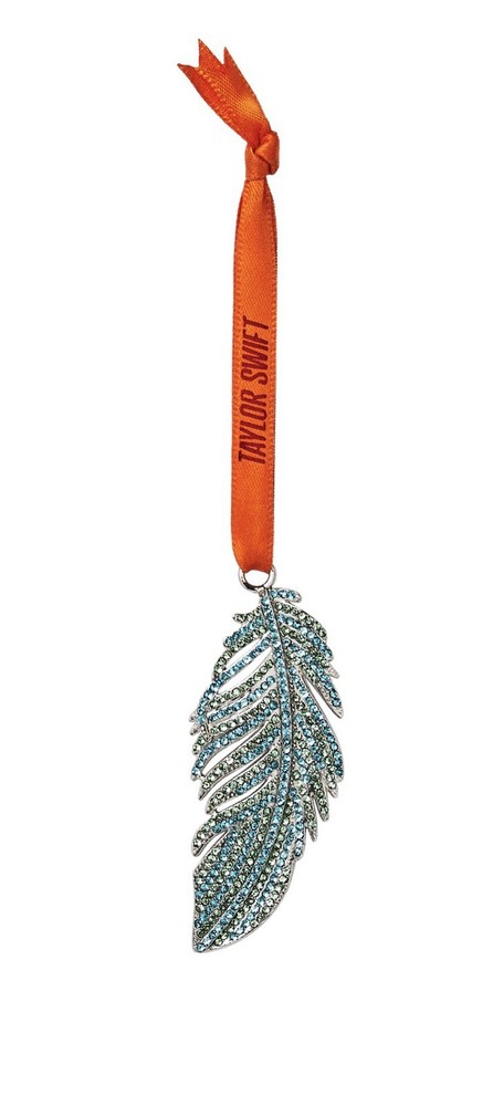 PRESALE – Taylor Swift Showgirl Feather Ornament – Mint/Aqua – Sold Out-image