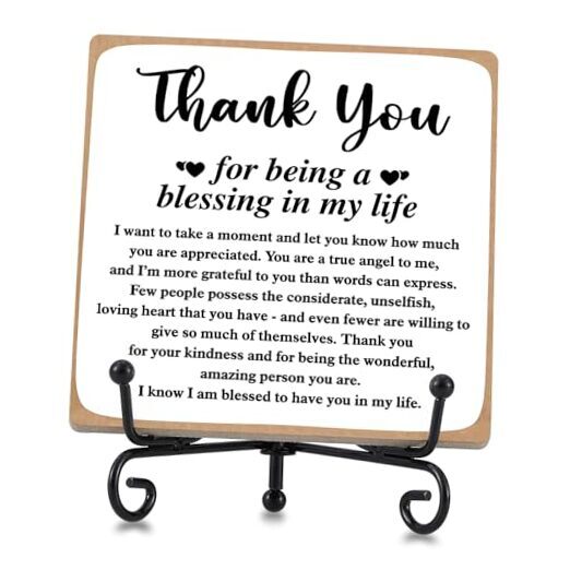 Thank You Gifts for Women Men Friends Mom, Thank You for Being A Blessing in 06