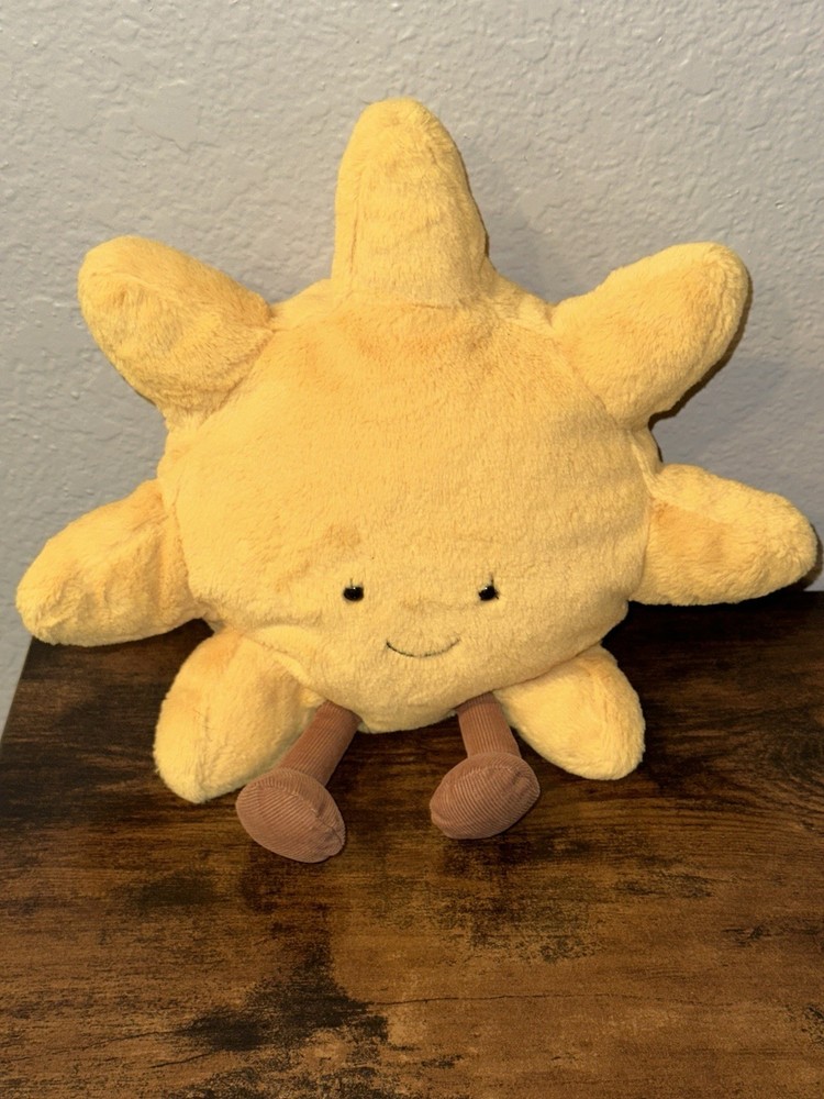 Jellycat 12 in. Amuseables Sun Plush Stuffed Animal Yellow A2SUN