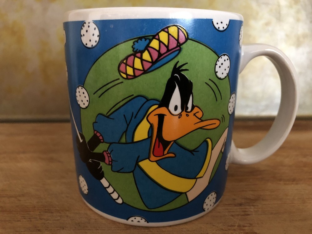 VTG 1994 Looney Tunes Daffy Duck Golfing Mug by Warner Bros Sakura