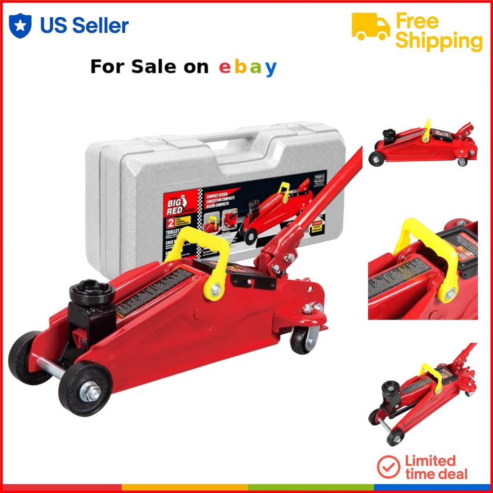 2 Ton Steel Hydraulic Floor Jack with Storage Case  
