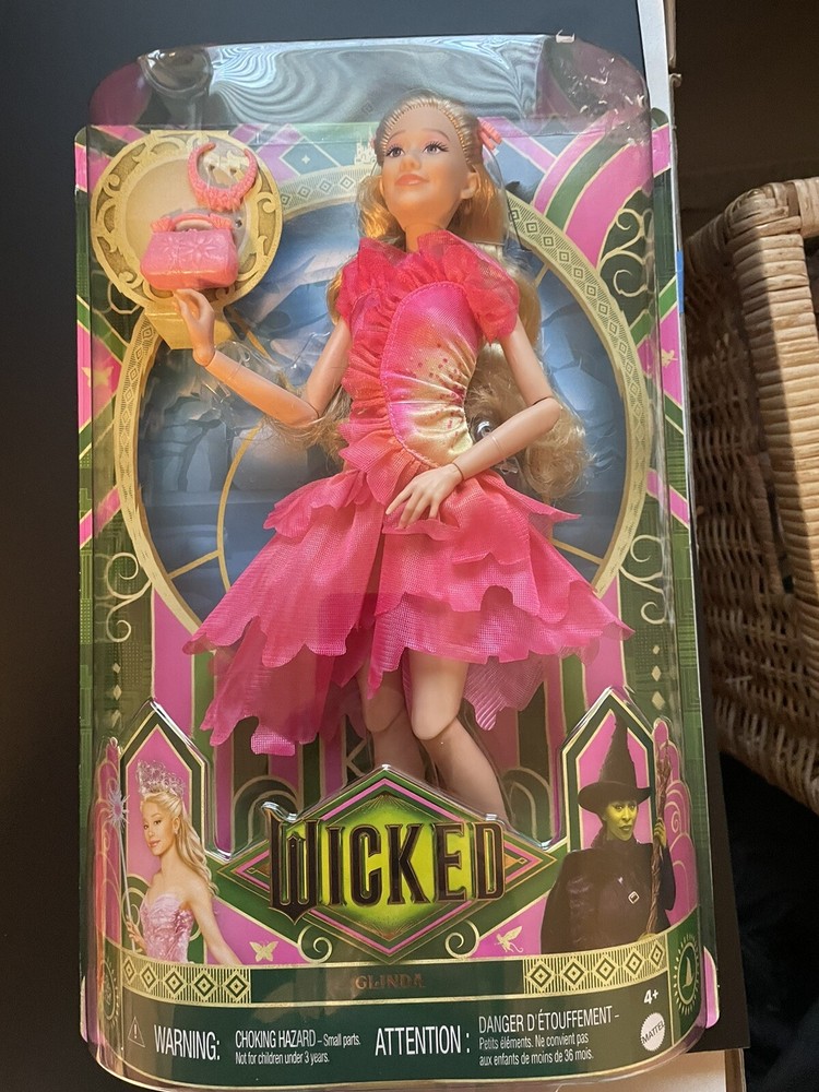 Wicked Movie Glinda Doll by Mattel With Misprinted URL Accessories  