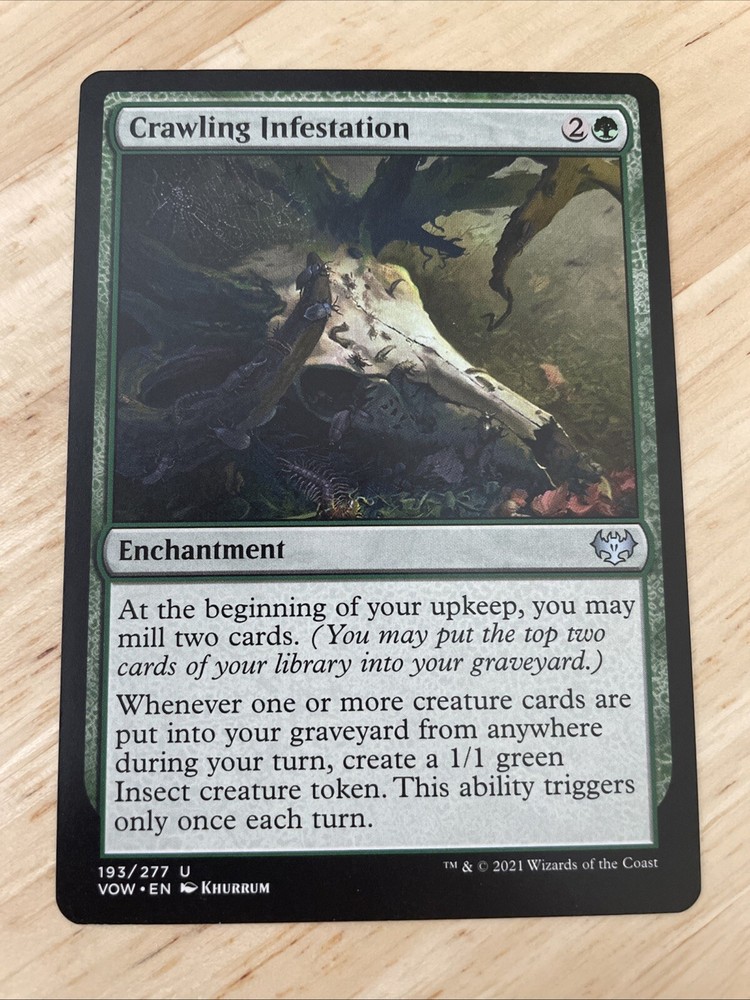 Crawling Infestation MTG Innistrad Crimson Vow Regular Foil Card  