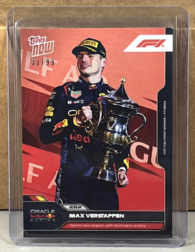 2024 TOPPS NOW Formula 1 F1 #1 MAX VERSTAPPEN victory Red Parallel 30/99