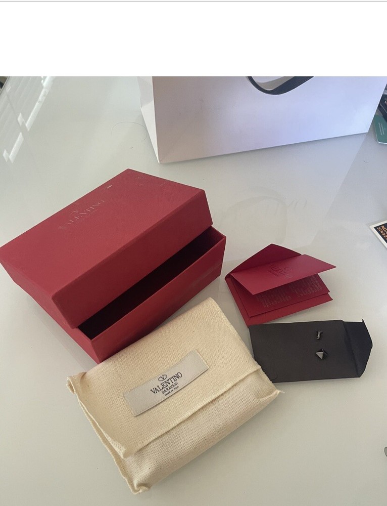 Valentino Men's Leather Wallet with Stud Accents-image