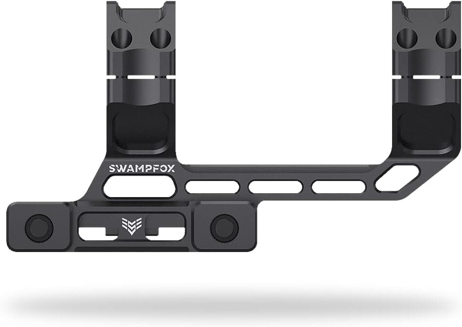 Lightweight Aluminum Picatinny Cantilever Mount for Hunting Optics - Matte Black