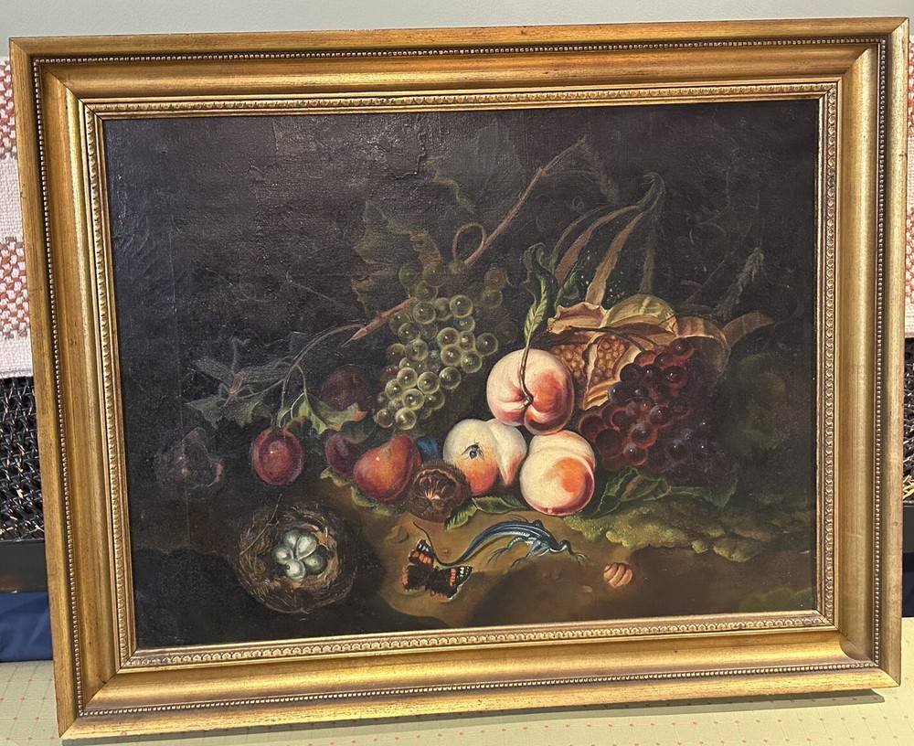 Beautiful Still Enrico Bianchini Italian Artist   Oil Painting Copy Of Ruysch