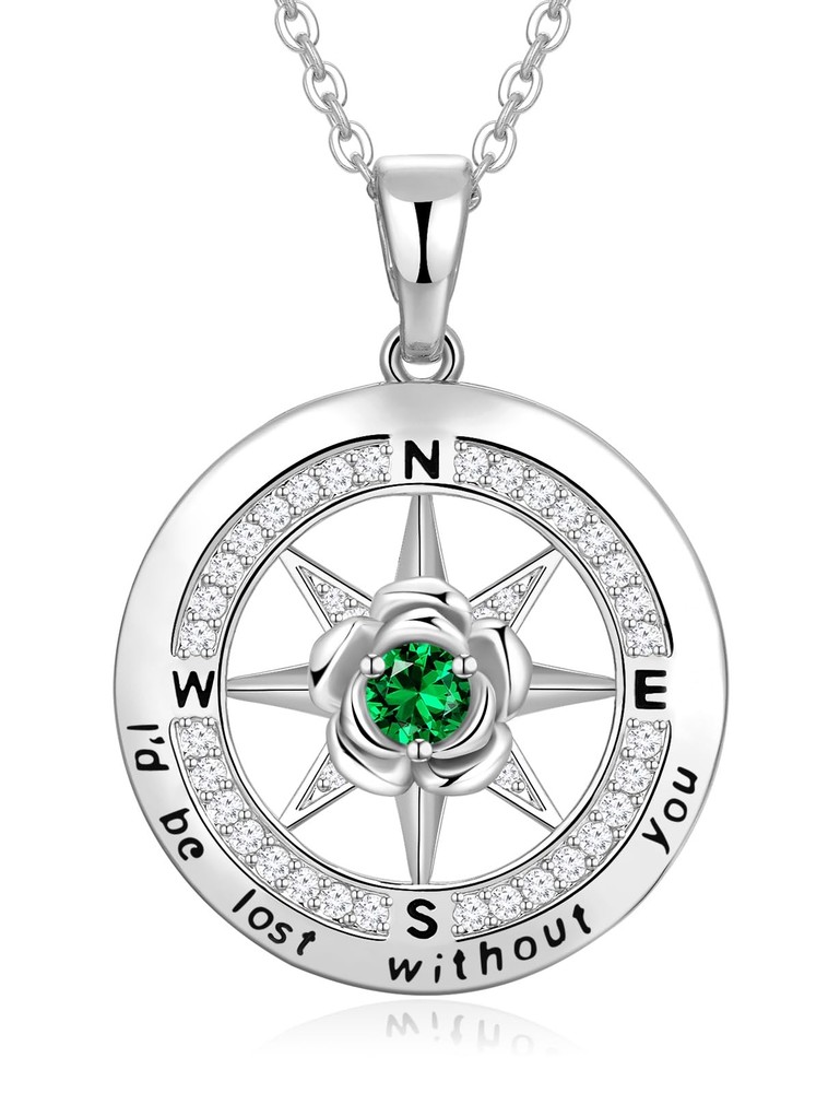 Necklace for Wife Compass Necklaces for Mom Custom Necklaces for Women May Bi...