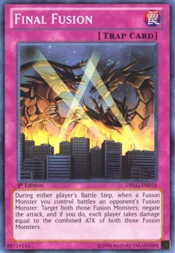 Final Fusion DRLG-EN018 Super Rare 1st Edition Lightly Played Yugioh Card