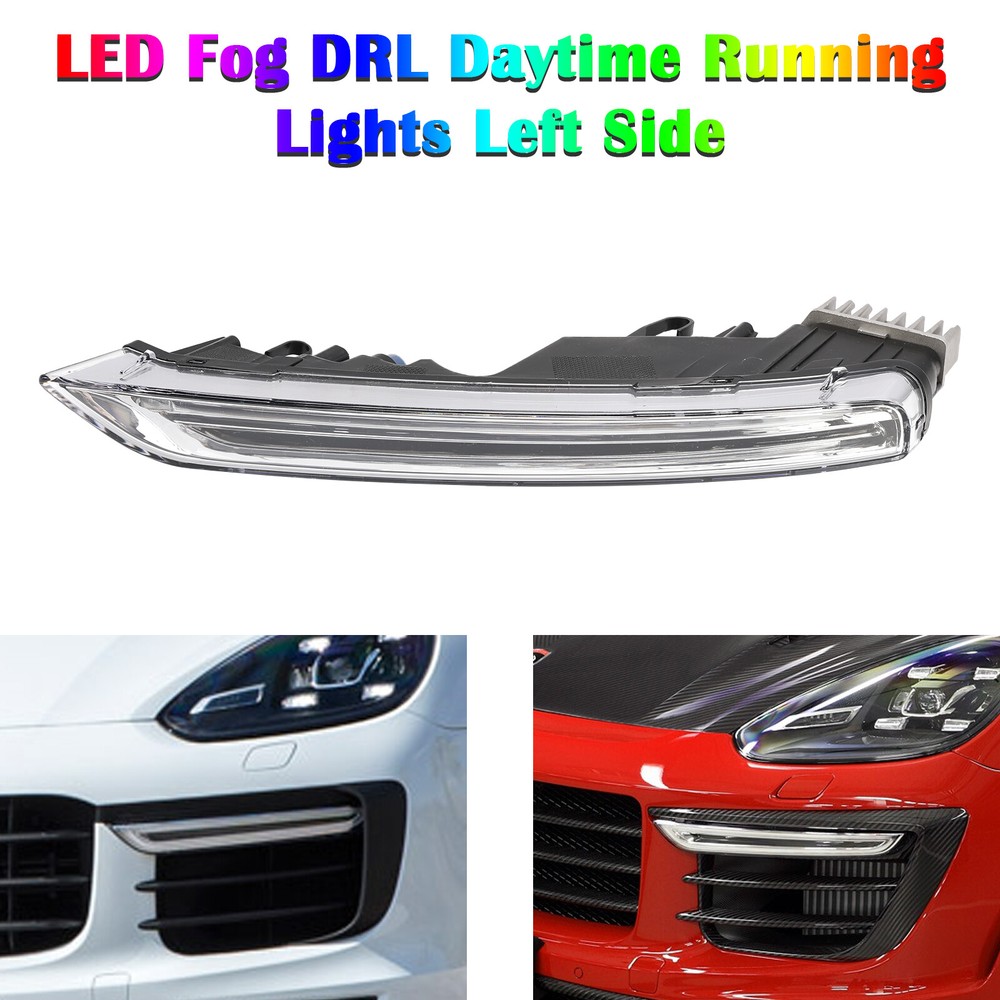 LED Fog DRL Daytime Running Lights Left Side For Porsche Cayenne 958 2015-2017