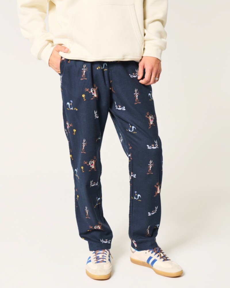 Hollister Looney Tunes Unisex PJ Pants Small 24/7 Straight Leg Sleepwear