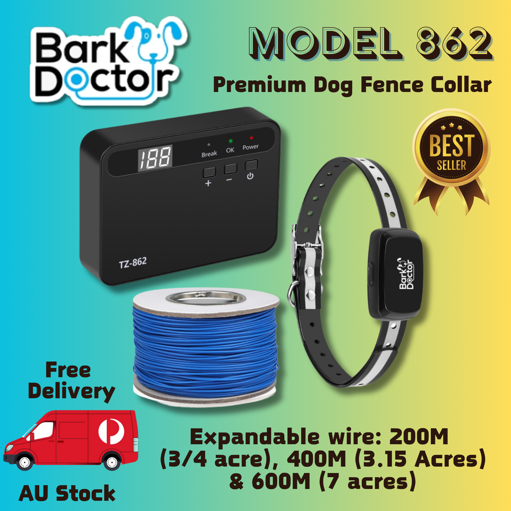 BARK DOCTOR PREMIUM ELECTRONIC DOG FENCE eCOLLAR WARNING+ZAP 200M 400M 600M Wire