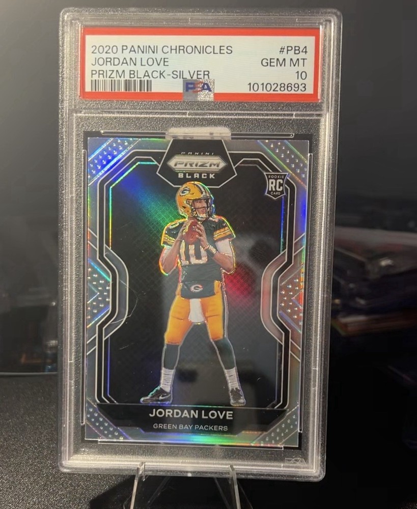 Panini Chronicles Prizm Black Jordan Love Rookie #PB4 Silver PSA 10 Packers