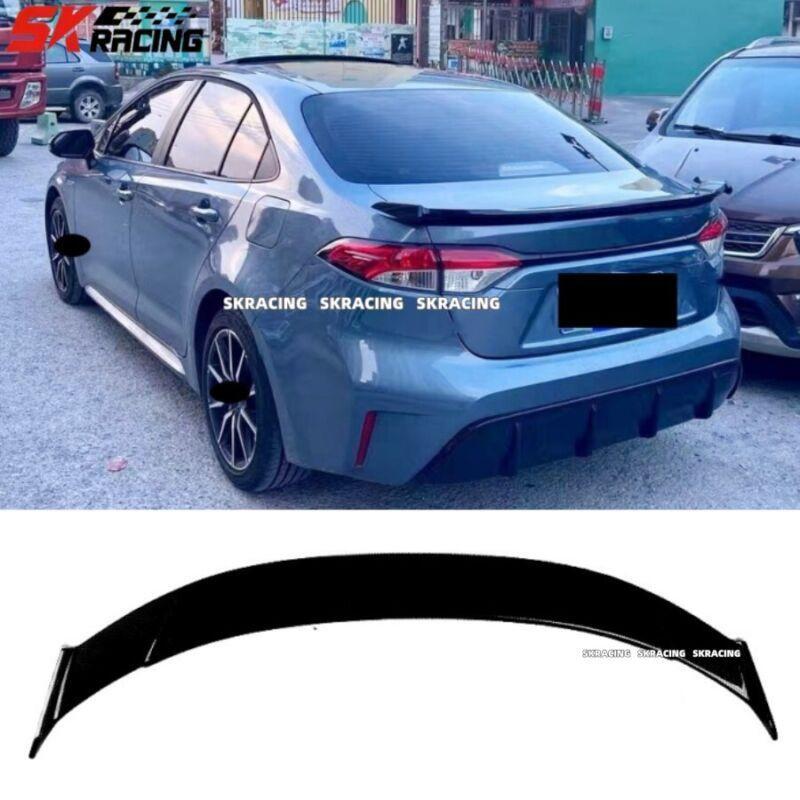 2020-2022 Toyota Corolla Sedan Glossy Black Rear Trunk Spoiler Lip