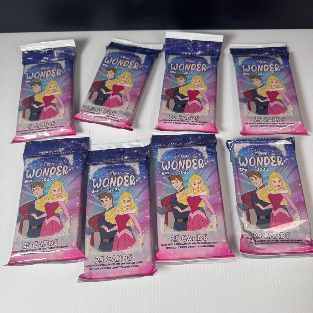 Disney Topps Wonder 2025 Fat Pack 25 Cards Lot of 8 Sealed Packs