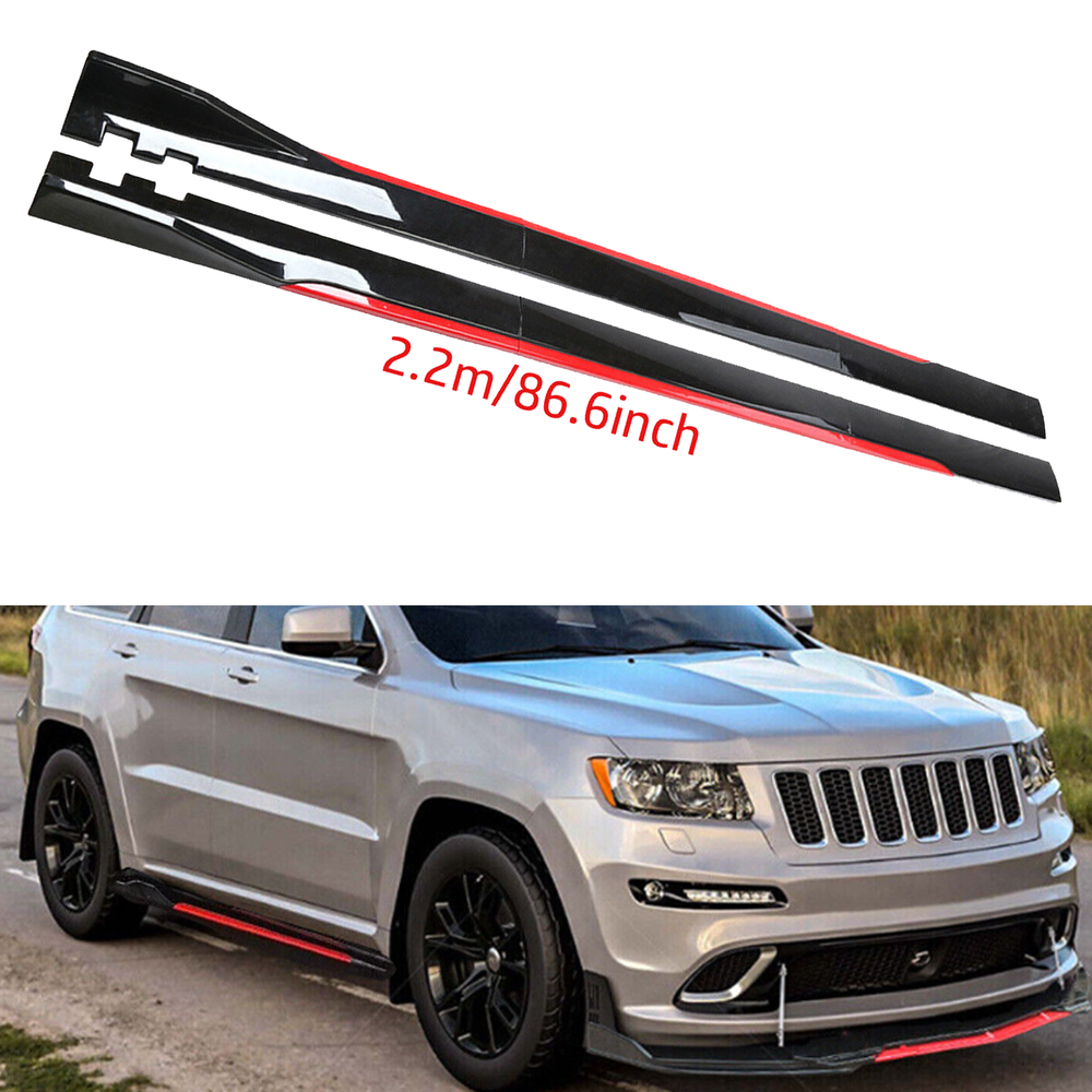 For Jeep Grand Cherokee Side Skirt Extension Body Kit Splitter Spoiler Glossy