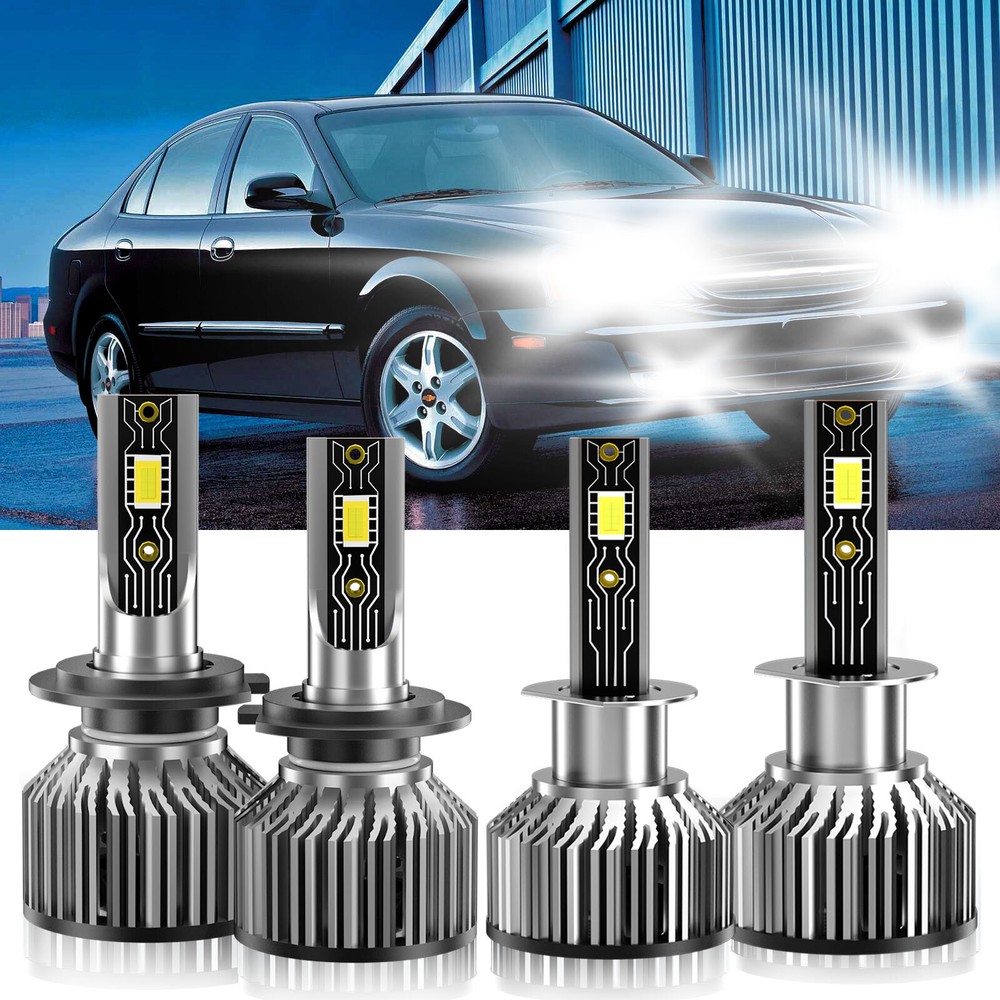 For Chevrolet Epica 2004-2006 H1 H7 LED Headlight Bulbs Kit Super Bright 6500K