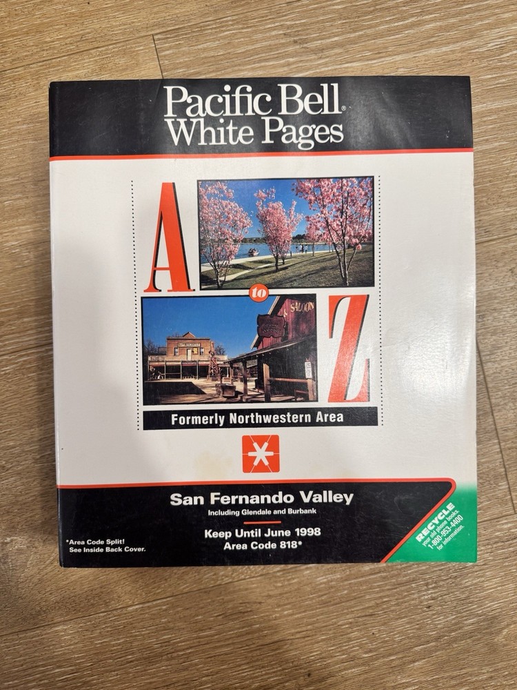 Pacific Bell White Pages San Fernando Valley 1997 Phone Directory
