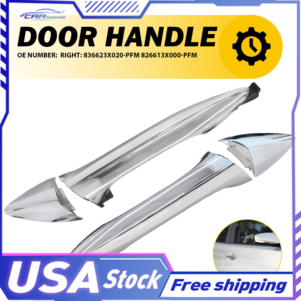 For Handle Hyundai 2011-16 Elantra Front Rear Right Outer Chrome Exterior Door