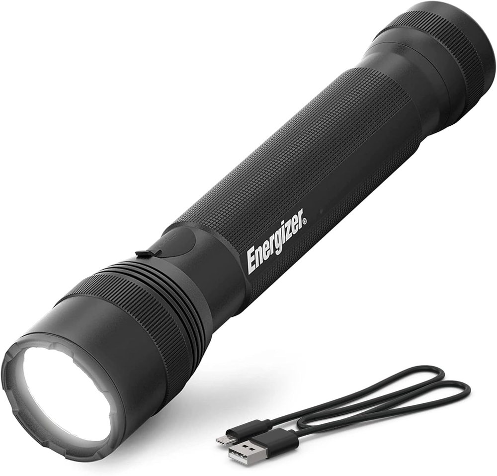 Tacr-1000 LED Tactical Flashlight, Bright Rechargeable Flashlight for Emergencie