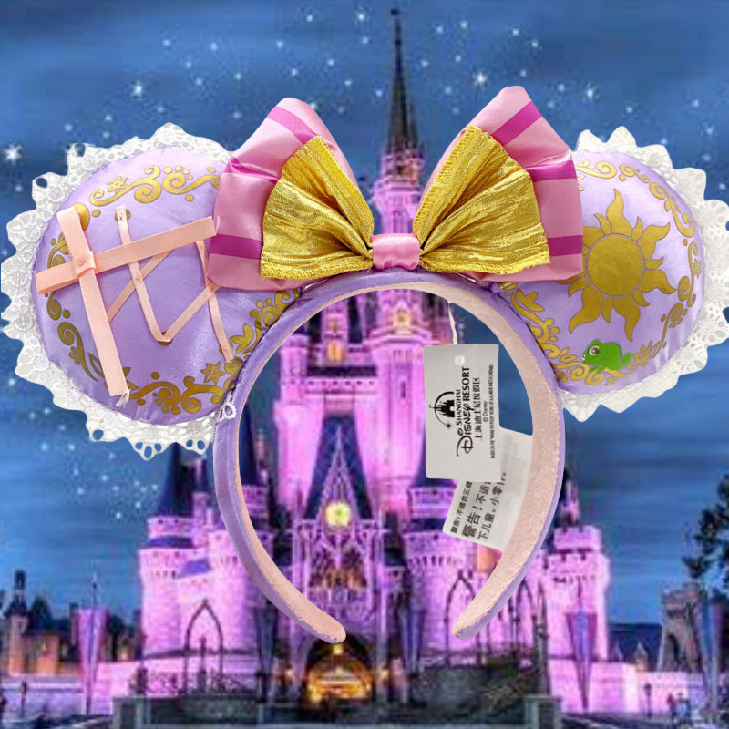 Disney Park Rapunzel Princess Minnie Ears Headband for Disneyland
