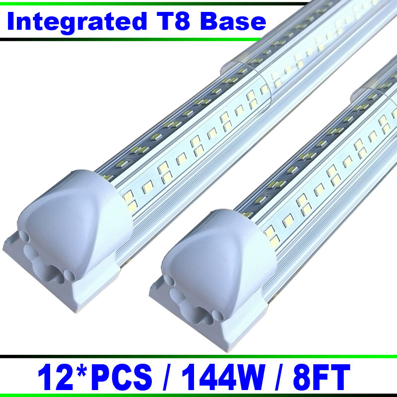 8Ft LED Shop Light 144W Compact 8 Foot Strip Light for Garage Warehouse 12/Pack