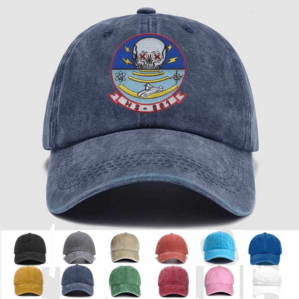 Custom Embroidered Hat Helicopter Squadron HS-861, Veteran Cap, Trucker Hat