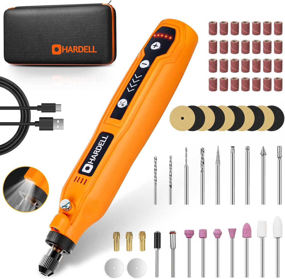 Mini Cordless Rotary Tool, 5-Speed and USB Charging Rotary Tool Kit with 69 Acce