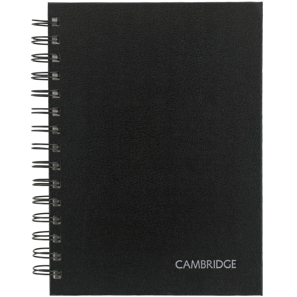 Compact 5x8 Black Business Notebook with 80 Sheets for Professionals