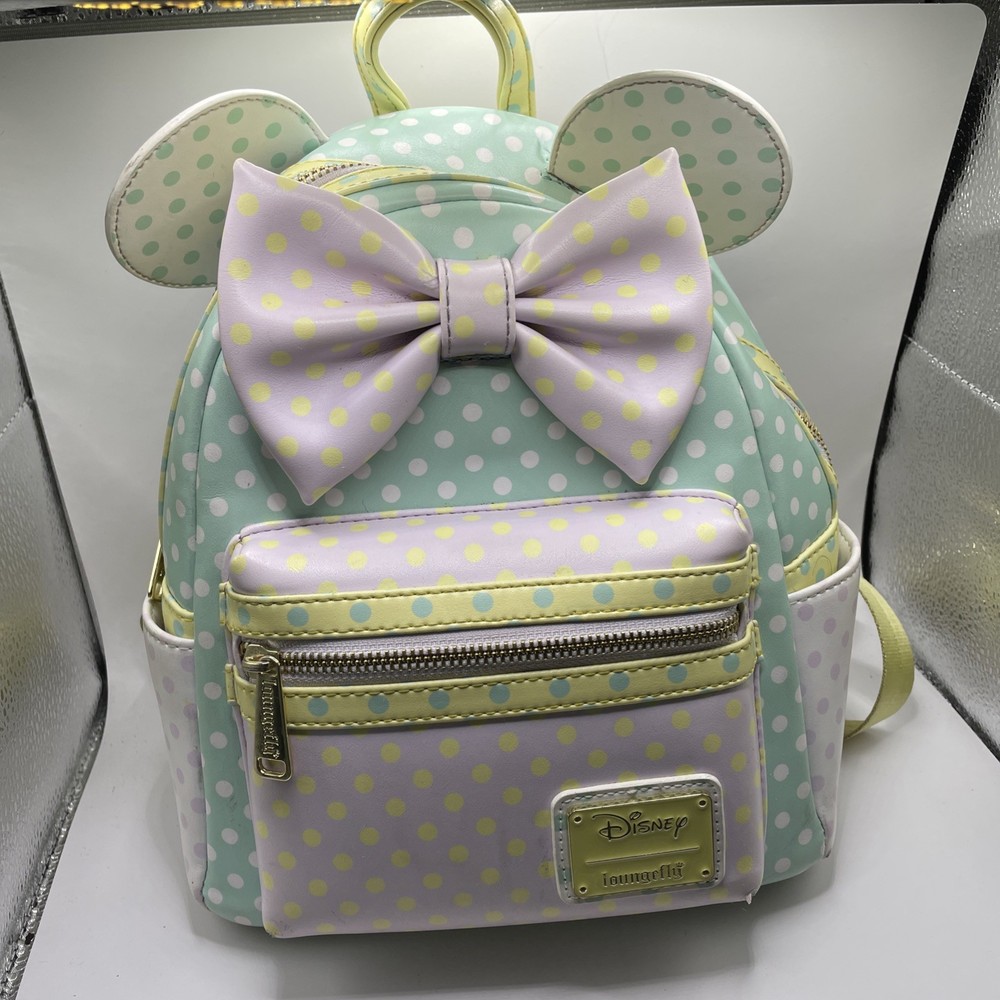 Disney Minnie Mouse Pastel Polka Dot Mini Backpack by Loungefly