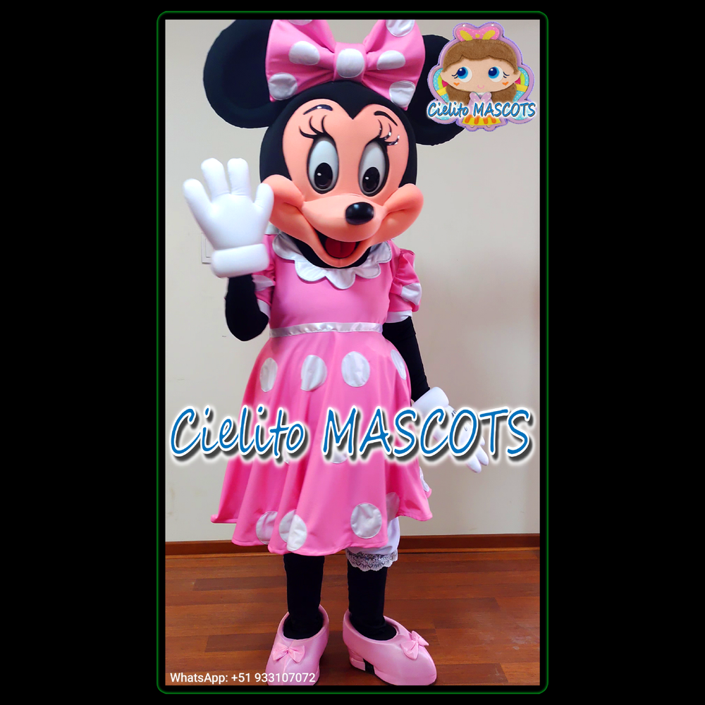 Pink MINNIE MOUSE Mascot Costume mascotte cosplay halloween Cielito MASCOTS