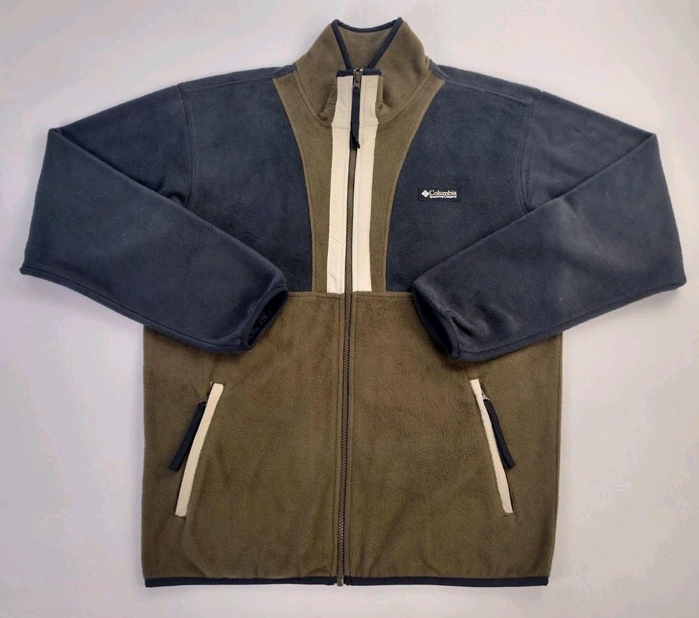 Columbia Men’s Medium Full Zip Fleece Jacket in Black Brown